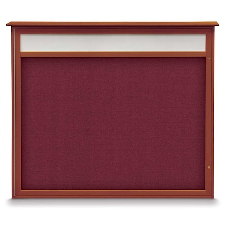 United Visual Products Double Door Enclosed Indoor Letterboard UV11255-SATIN-HUNGRN